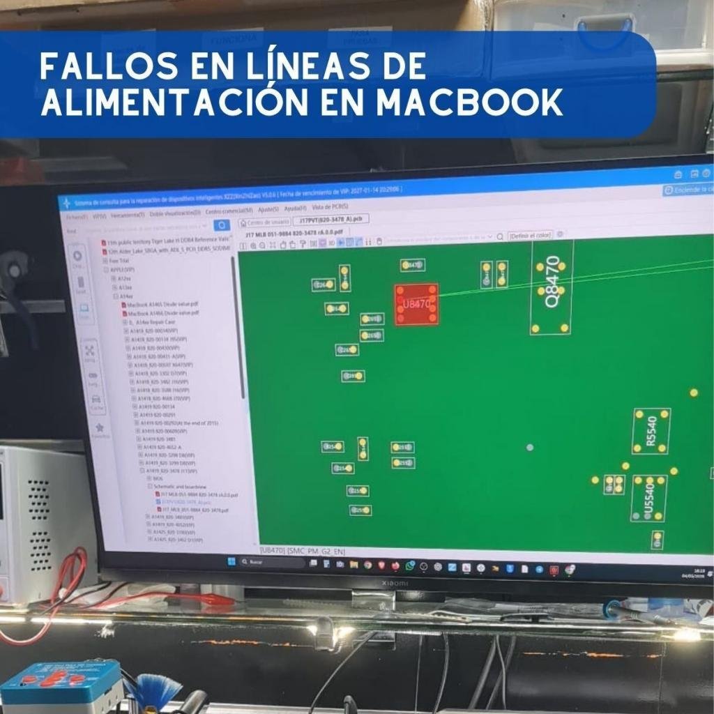 Fallos en líneas de alimentación en MacBook